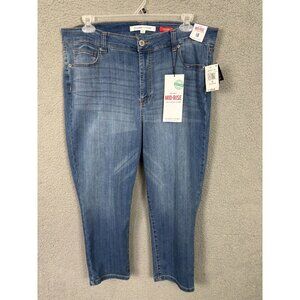 Celebrity Pink The Rider Crop Jeans Plus  Mid-Rise Skinny Pants Blue  18 NWT's